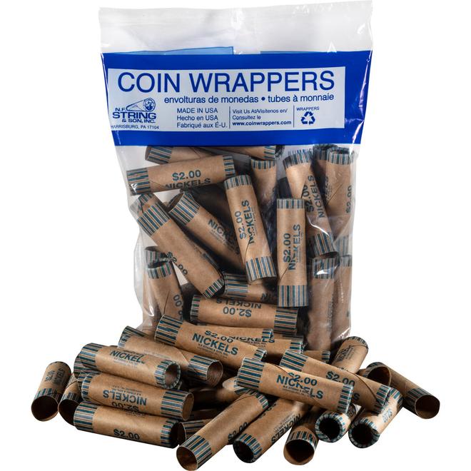 Paper Coin Tube, Nickels, 36 Pack offers at $2.49 in Staples