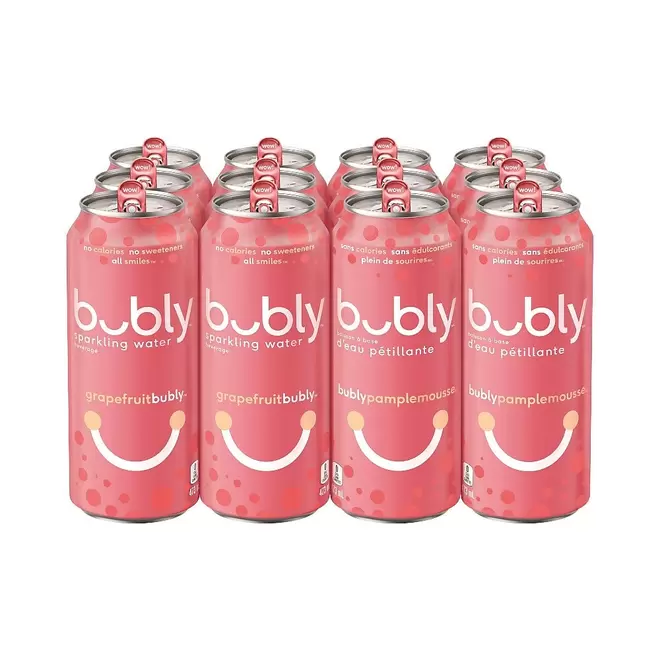 Bubly Grapefruit Sparkling Water King Cans - 12 Pack offers at $15.39 in Staples