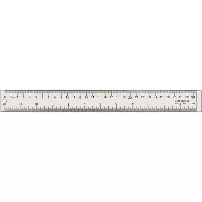 Staples Acrylic Ruler - 12"/30cm - Clear offers at $2.49 in Staples