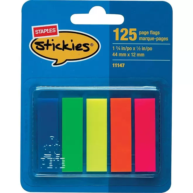 Staples Stickies Page Markers - 125 Pack offers at $3.99 in Staples