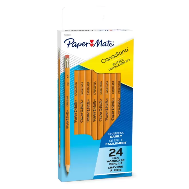 Paper Mate Canadiana #2 HB Wood Pencils - 24 Pack offers at $4.29 in Staples