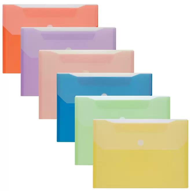 Winnable Velcro Poly Two File Pocket Envelope, Letter Size, Assorted Colours offers at $4.99 in Staples