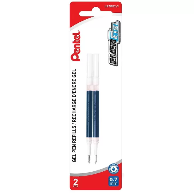 Pentel EnerGel Gel Pen Refill - 0.7mm - Blue Ink - 2 Pack offers at $4.49 in Staples