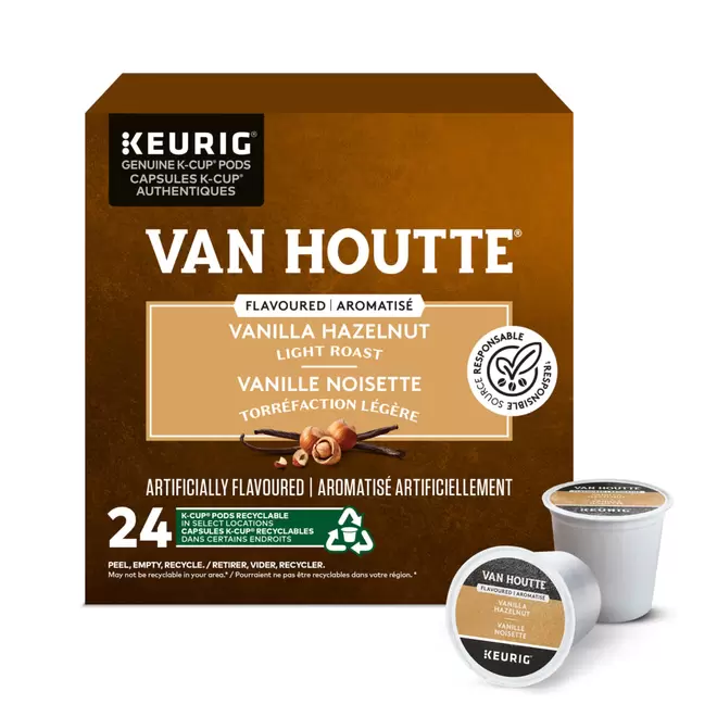 Van Houtte Vanilla Hazelnut - Light Roast - K-Cup Coffee Pods - 24 Pack offers at $22.99 in Staples