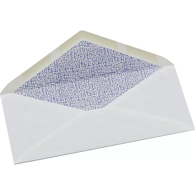 Simply #10 White Security Envelopes, 4-1/8" x 9-1/2", Gummed, 40 Pack offers at $3.99 in Staples