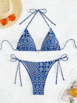 Floral Printed Swimwear Set offers at $11.99 in SheIn