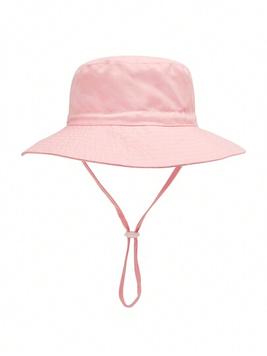 1pc Kids' Wide Brim Sun Hat With Printed Pattern, Breathable Beach Fisherman Hat, Summer offers at $5.9 in SheIn