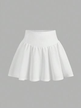 SHEIN Tween Girl Loose Fit Vintage High Waisted A-Line Skirt offers at $10.99 in SheIn