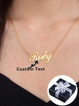 Women Stainless Steel Personalized Name Necklace offers at $7.3 in SheIn