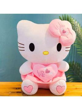 HelloKitty Plush Toy Heart-Shaped Hugging KT Cat Doll Pillow Birthday Gift offers at $19 in SheIn