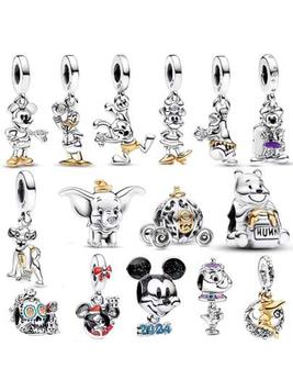 New Style 100th Anniversary Cartoon Character Charm Bead, Made Of 925 Sterling Silver, Suitable For Original DIY Bracelets, A Fashionable Jewelry Gift For Women offers at $6.5 in SheIn
