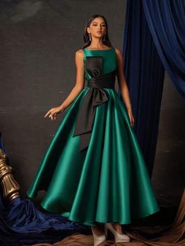 Smilprince Green Elegant And High-End Long Evening Dress For Banquet Or Party Occasions offers at $112.49 in SheIn