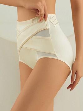 Women Hook-And-Eye Closure Tummy Control Panties, Postpartum Abdominal Compression High-Waisted Slimming Pants, With Waist Cincher And Butt Lifter, Breathable And Thin offers at $8.99 in SheIn