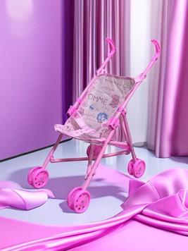 1pc Girls Doll Stroller Baby Doll Plastic Folding Pretend Play Stroller Pushchair Toy Gift offers at $22.99 in SheIn