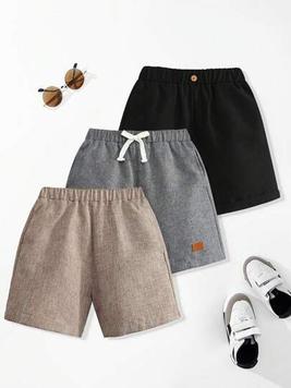 3pcs/Set Toddler Boys' Casual College Style Soft, Comfortable, Simple, Practical And Versatile Shorts, Suitable For Spring And Summer Seasons offers at $19 in SheIn
