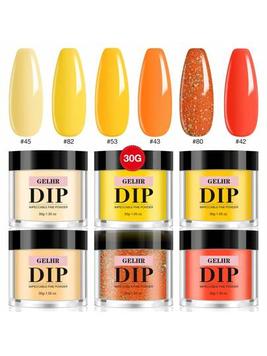 Gelhr 30g DIP Powder, Summer Orange Yellow Burning Orange, DIP Powder DIY Salon Gift For Women, No Nail Lamp Curing, Nail DIY Salon, For Young Women offers at $3.99 in SheIn