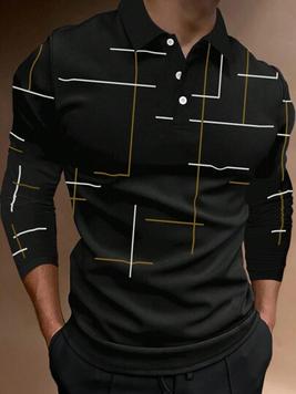 Manfinity Homme Men Plus Geo Print Polo Shirt offers at $17 in SheIn