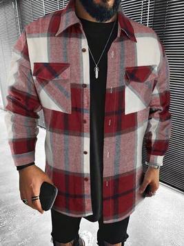 Manfinity Homme Men 1pc Plaid Print Flap Pocket Shirt offers at $17 in SheIn