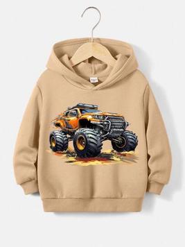 Young Boys' Casual Cartoon Printed Long Sleeve Sweatshirt Suitable For Autumn And Winter offers at $10 in SheIn