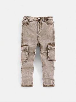 SHEIN Young Boy Flap Pocket Cargo Jeans offers at $18 in SheIn