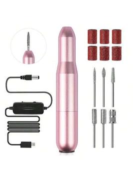 Nail Grinding Machine Powered By Usb, Mini Portable Electric Nail Polisher Pen For Removing & Polishing Nails, Suitable For Home Or Nail Salon Use offers at $12.7 in SheIn