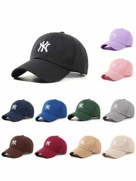 MLB Licensed New York Yankees Baseball Team Caps Fashionable NY Embroidery Soft Top Comfortable Outdoors Sun Protection Adjustable Caps, Unisex, Suitable For All Seasons, Festive Gifts And Valentin... offers at $6 in SheIn