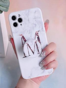 Letter Graphic Phone Case With Stand-Out Phone Grip For IPhone 11,IPhone 13,IPhone 14 Pro Max offers at $3.4 in SheIn