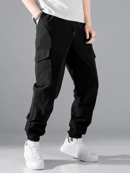 Manfinity Hypemode Men Flap Pocket Side Drawstring Waist Pants offers at $20.69 in SheIn