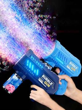 10-Hole Electric Bubble Machine Handheld Automatic Bubble Gun Toy LED Light Gifts, Summer Outdoor Toys And Weddings (Excluding Bubble Liquid And Batteries) offers at $8.7 in SheIn