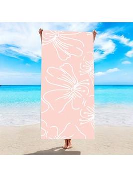 1pc Oversized Beach Towel, Large Size, Super Absorbent, Fine Fiber Beach Towel, 59"X29", Must-Have For Summer, Suitable For Kids, Men, Women, Girls, Boys, Windproof, Sun-Protective, For Beach, Part... offers at $11.8 in SheIn