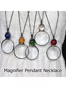 1pc 10X Magnifying Pendant Necklace For Women, Includes Fashionable Chain, Can Be Gift For Mother, Grandmother, Female Teachers, Back To School offers at $3.8 in SheIn