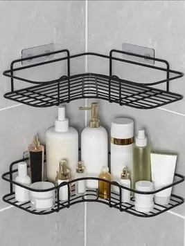 1pc Bathroom Shelf, Shower Caddy Rack, Bathroom Kitchen No Punching Triangle Storage Rack,Punch-Free Bathroom Storage Rack offers at $1.28 in SheIn