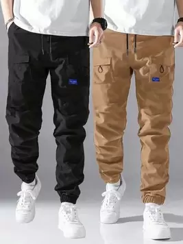 Tween Boy 2pcs/Set Spring/Summer/Fall Season Casual & Stylish Jogger Pants Without Fleece, With Drawstring, Ideal For School & Commuting, Preppy Style, Work Clothes offers at $26.07 in SheIn