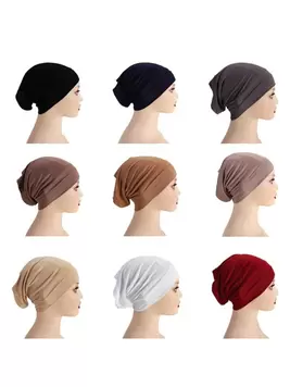 1pc Women's Plain Tube Basic Headwrap Hijab Cap offers at $2.3 in SheIn