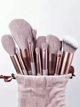 13Pcs Makeup Brush Set Soft Fluffy Professional Cosmetic Foundation Powder Eyeshadow Kabuki Blending Make Up Brush Beauty Tool With Bag Makeup Sponge Beauty Gift For Makeup Beginner Brown Random Color offers at $3.7 in SheIn