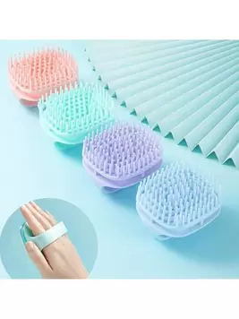 1pc Square Silicone Hair Brush, Scalp Care Massage, Hair Cleaning, Oil Removal, Anti-Dandruff For Men & Women offers at $3.4 in SheIn