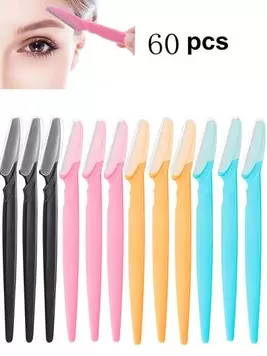 60pcs/Set Safety Eyebrow Trimmer & Shaver, Exfoliating Dermaplaning Tool, Body Hair Removal Trimmer And Face & Eyebrow Razor Set Long Handle Safety Blade With Precision Cover Women Eyebrow Shaping ... offers at $1.2 in SheIn