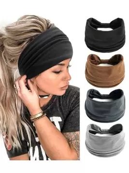 Headbands For Women African Boho Wide Hairband Headband Knotted Head Wraps Turbans Hair Accessories offers at $2.4 in SheIn