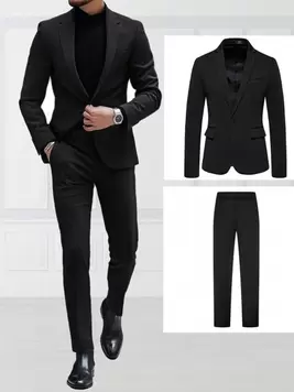 Manfinity Mode Men Single Button Blazer & Pants offers at $53.28 in SheIn