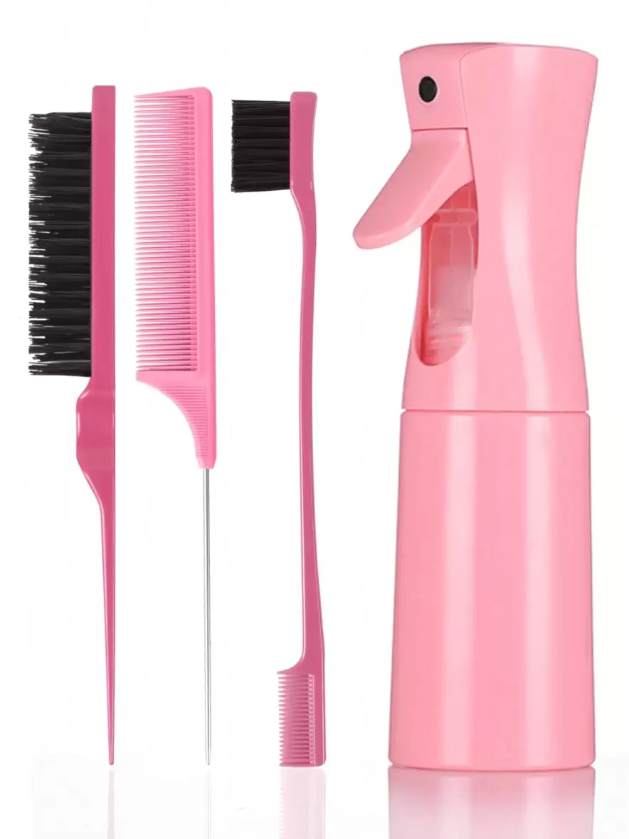 3pcs/4pcs Watering Can Comb Set Styling Comb Set,3 Pcs Slick Back Hair Brush Set With 1 Pc Edge Brush 1 Pc Hair Brush 1 Pc Rat Tail Comb, Teasing Brush For Smoothing Baby Hair offers at $2.19 in SheIn