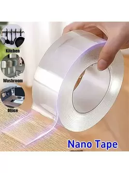 1PC Transparent Nano Tape, Washable Reusable Double-Sided Tape, Adhesive Nano Traceless Sticker, Removable Universal Disks Glue offers at $1.46 in SheIn