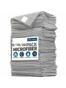 HYER KITCHEN 5/10/20pcs Home Kitchen Dishcloth Set In Light Grey, Quick-Drying, Absorbent And Soft offers at $2.93 in SheIn