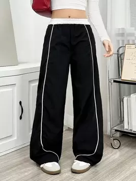 Teen Girls Loose Fit Wide Leg Pants Suitable For Daily, Commute, Casual And Campus Occasions, Autumn offers at $14.99 in SheIn