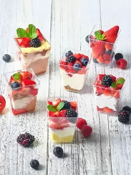 15pcs, Dessert Glass With Lid, Mini Pudding Jar, Summer Dessert Glass, For Tasting Appetizers, Fruits, Ice Cream, Mousse Cake, Free Transparent Spoon offers at $8.3 in SheIn