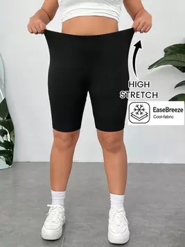 SHEIN EZwear Black Quick-Dry & Cooling Plus Size Compression Shorts offers at $8.31 in SheIn