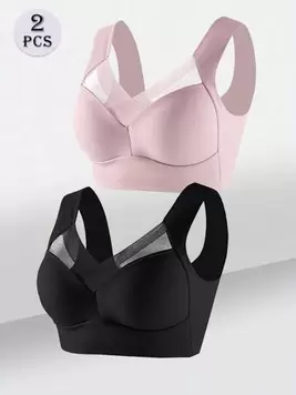 2pcs/Set Seamless Backless Bra For Women, Wire-Free Comfortable Basic Bra With Fixed Cups, Lingerie offers at $9.77 in SheIn