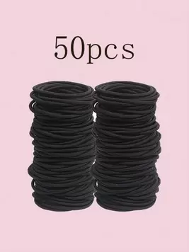 20-100pcs Black High Elastic Hair Bands For Girls Hairband Rubber Band Ties Ponytail Holder Scrunchies Hair Accessories Girls Hair Accessories No Slipping offers at $1.46 in SheIn