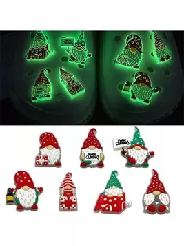 7pcs Luminous Christmas Shoe Charms For  For  Bubble Slides Sandals, Christmas Santa Claus Charm For  Girl Women Boy,PVC Luminous Charms For Clogs Bubble Side Sandals Slippers Accessories Xmas Day ... offers at $2.77 in SheIn