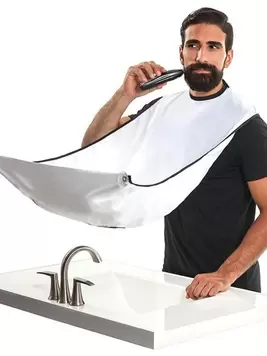 1PC Man Bathroom Apron Male Beard Apron Razor Holder Hair Shave Beard Catcher Waterproof Floral Cloth Bathroom Cleaning Gift For Man For School, Office, Household, Travel offers at $2.93 in SheIn