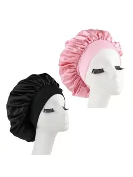 2Pcs/1Pc Silk Bonnet For Sleeping, Satin Hair Bonnets, Soft Elastic Band Silk Sleep Cap, Silk Hair Wrap For Curly Hair offers at $1.85 in SheIn